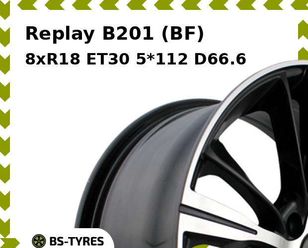 Колесный диск Replay, B201 (BF) 8xR18 ET30 5*112 D66.6
Колесный диск Replay, B201 (BF) 8xR18 ET30 5*112 D66.6