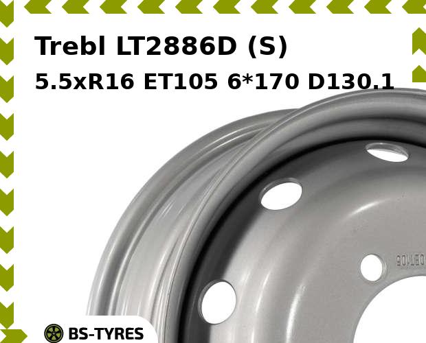 Колесный диск Trebl, LT2886D (S) 5.5xR16 ET105 6*170 D130.1
Колесный диск Trebl, LT2886D (S) 5.5xR16 ET105 6*170 D130.1