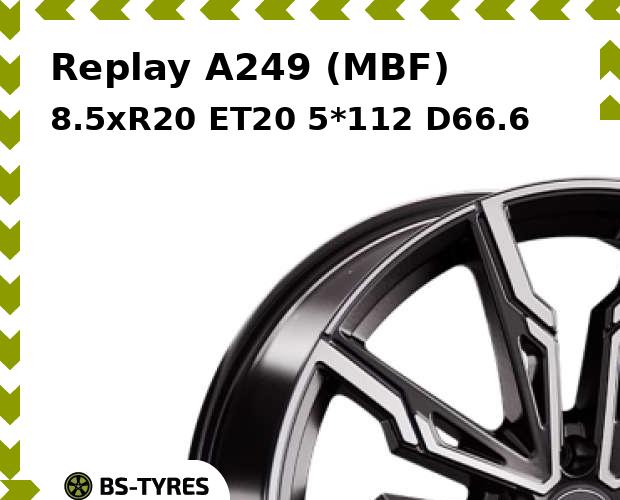 Колесный диск Replay, A249 (MBF) 8.5xR20 ET20 5*112 D66.6
Колесный диск Replay, A249 (MBF) 8.5xR20 ET20 5*112 D66.6