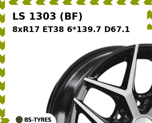 Колесный диск LS, 1303 (BF) 8xR17 ET38 6*139.7 D67.1
Колесный диск LS, 1303 (BF) 8xR17 ET38 6*139.7 D67.1