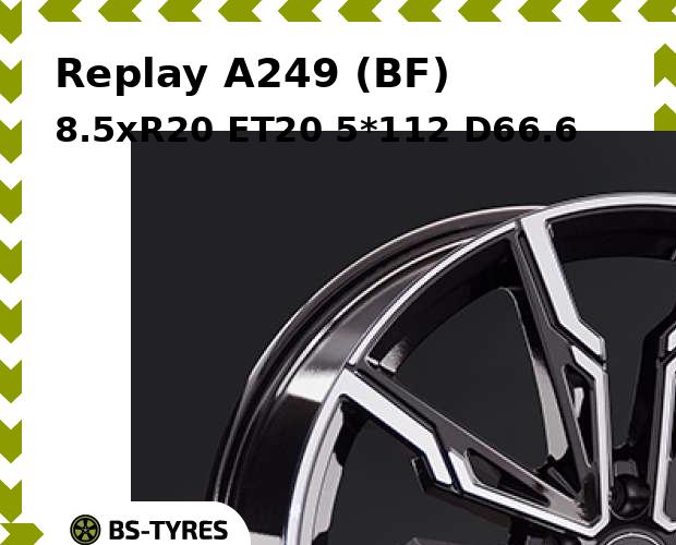 Колесный диск Replay, A249 (BF) 8.5xR20 ET20 5*112 D66.6
Колесный диск Replay, A249 (BF) 8.5xR20 ET20 5*112 D66.6