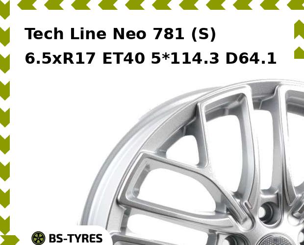 Колесный диск Tech Line, Tech-line Neo 781 (S) 6.5xR17 ET40 5*114.3 D64.1
Колесный диск Tech Line, Tech-line Neo 781 (S) 6.5xR17 ET40 5*114.3 D64.1