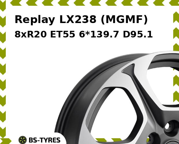 Колесный диск Replay, LX238 (MGMF) 8.0xR20 ET55 6*139.7 D95.1
Колесный диск Replay, LX238 (MGMF) 8.0xR20 ET55 6*139.7 D95.1