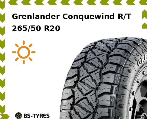 Летние шины Grenlander, Conquewind R/T 265/50 R20 111Q
Летние шины Grenlander, Conquewind R/T 265/50 R20 111Q