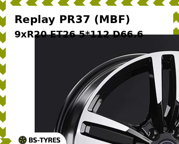 Колесный диск Replay, PR37 (MBF) 9xR20 ET26 5*112 D66.6
Колесный диск Replay, PR37 (MBF) 9xR20 ET26 5*112 D66.6