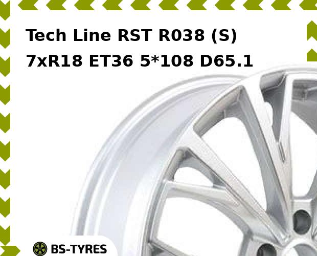 Колесный диск Tech Line, Tech-line RST R038 (S) 7xR18 ET36 5*108 D65.1
Колесный диск Tech Line, Tech-line RST R038 (S) 7xR18 ET36 5*108 D65.1