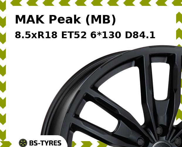 Колесный диск MAK, Peak (MB) 8.5xR18 ET52 6*130 D84.1
Колесный диск MAK, Peak (MB) 8.5xR18 ET52 6*130 D84.1