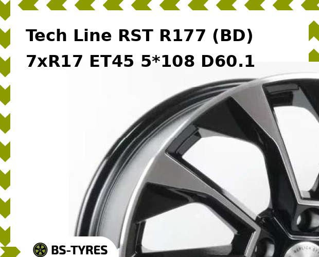 Колесный диск Tech Line, Tech-line RST R177 (BD) 7xR17 ET45 5*108 D60.1
Колесный диск Tech Line, Tech-line RST R177 (BD) 7xR17 ET45 5*108 D60.1