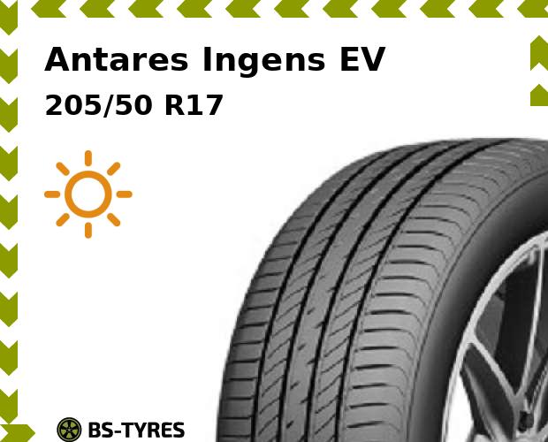 Летние шины Antares, Ingens EV 205/50 R17 93V
Летние шины Antares, Ingens EV 205/50 R17 93V