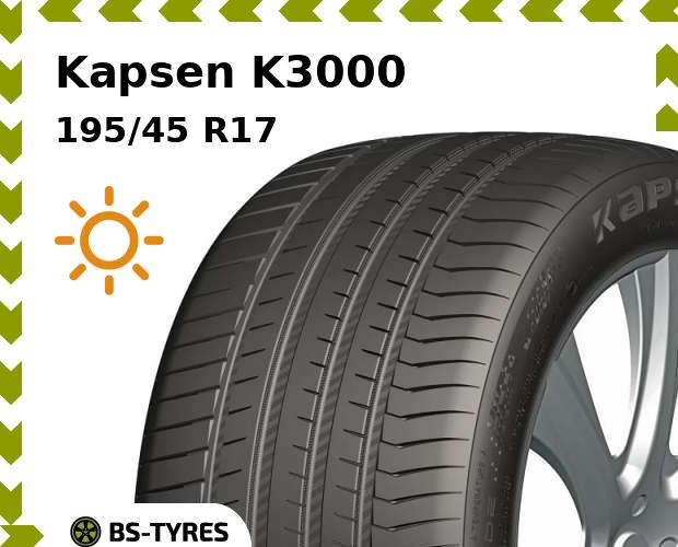 Летние шины Kapsen, K3000 195/45 R17 85W
Летние шины Kapsen, K3000 195/45 R17 85W