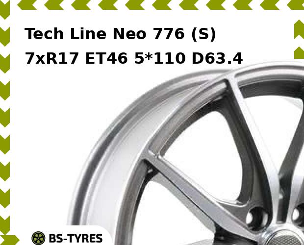 Колесный диск Tech Line, Tech-line Neo 776 (S) 7.0xR17 ET46 5*110 D63.4
Колесный диск Tech Line, Tech-line Neo 776 (S) 7.0xR17 ET46 5*110 D63.4