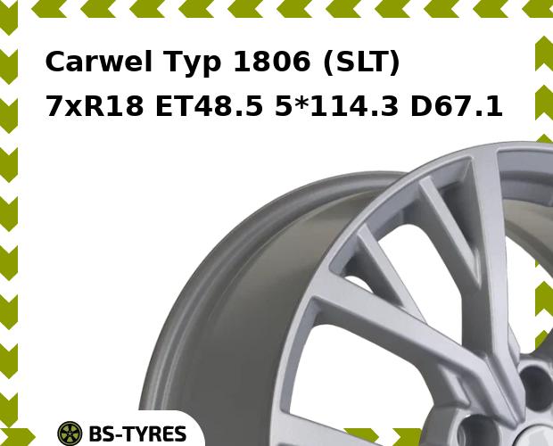 Колесный диск Carwel, Тур 1806 (SLT) 7.0xR18 ET48.5 5*114.3 D67.1
Колесный диск Carwel, Тур 1806 (SLT) 7.0xR18 ET48.5 5*114.3 D67.1