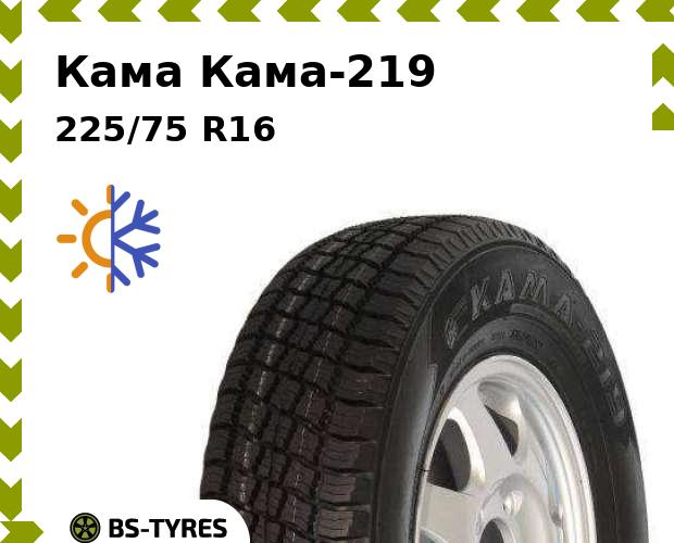 Всесезонные шины Кама, -219 225/75 R16 104Q
Всесезонные шины Кама, -219 225/75 R16 104Q