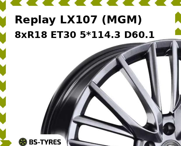 Колесный диск Replay, LX107 (MGM) 8xR18 ET30 5*114.3 D60.1
Колесный диск Replay, LX107 (MGM) 8xR18 ET30 5*114.3 D60.1