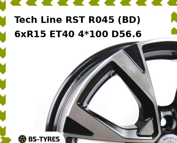 Колесный диск Tech Line, Tech-line RST R045 (BD) 6xR15 ET40 4*100 D56.6
Колесный диск Tech Line, Tech-line RST R045 (BD) 6xR15 ET40 4*100 D56.6