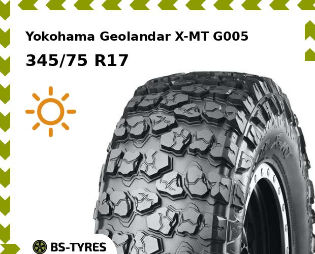 Летние шины Yokohama, Geolandar X-MT G005 345/75 R17 121Q
Летние шины Yokohama, Geolandar X-MT G005 345/75 R17 121Q