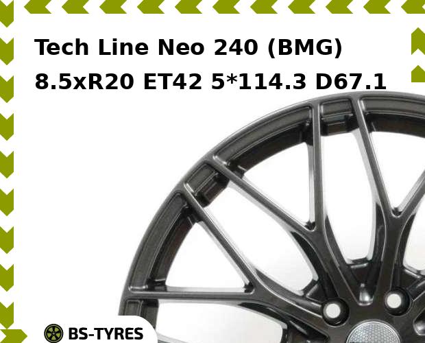 Колесный диск Tech Line, Neo 240 (BMG) 8.5xR20 ET42 5*114.3 D67.1
Колесный диск Tech Line, Neo 240 (BMG) 8.5xR20 ET42 5*114.3 D67.1