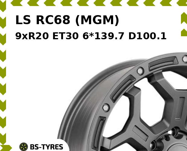 Колесный диск LS, RC68 (MGM) 9xR20 ET30 6*139.7 D100.1
Колесный диск LS, RC68 (MGM) 9xR20 ET30 6*139.7 D100.1