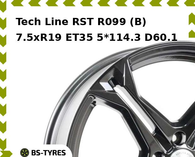 Колесный диск Tech Line, RST R099 (B) 7.5xR19 ET35 5*114.3 D60.1
Колесный диск Tech Line, RST R099 (B) 7.5xR19 ET35 5*114.3 D60.1