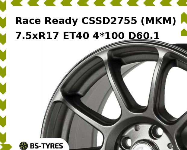 Колесный диск Race Ready, CSSD2755 (MKM) 7.5xR17 ET40 4*100 D60.1
Колесный диск Race Ready, CSSD2755 (MKM) 7.5xR17 ET40 4*100 D60.1