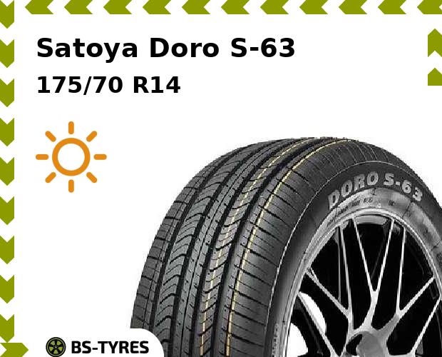 Летние шины Satoya, Doro S-63 175/70 R14 84T
Летние шины Satoya, Doro S-63 175/70 R14 84T