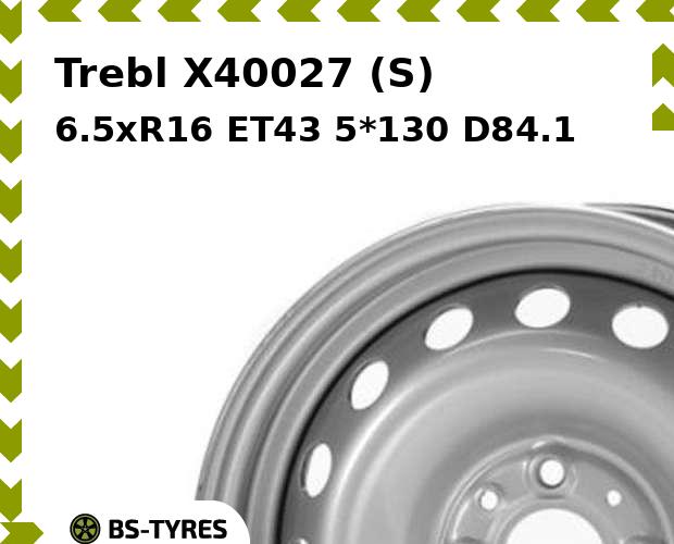 Колесный диск Trebl, X40027 (S) 6.5xR16 ET43 5*130 D84.1
Колесный диск Trebl, X40027 (S) 6.5xR16 ET43 5*130 D84.1