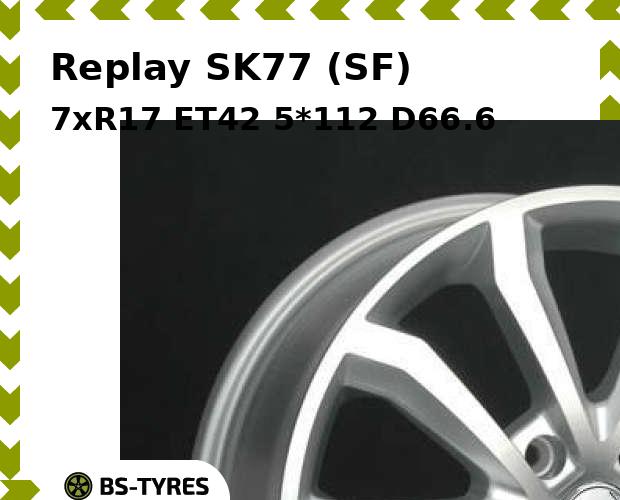 Колесный диск Replay, SK77 (SF) 7.0xR17 ET42 5*112 D66.6
Колесный диск Replay, SK77 (SF) 7.0xR17 ET42 5*112 D66.6