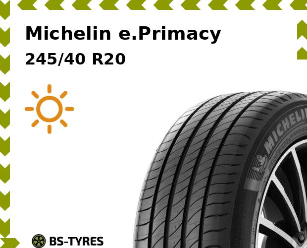 Летние шины Michelin, e.Primacy 245/40 R20 99Y
Летние шины Michelin, e.Primacy 245/40 R20 99Y
