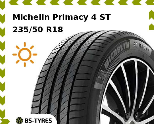 Летние шины Michelin, Primacy 4 ST 235/50 R18 97W
Летние шины Michelin, Primacy 4 ST 235/50 R18 97W