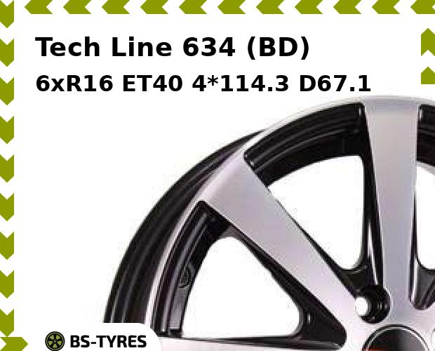 Колесный диск Tech Line, 634 (BD) 6.0xR16 ET40 4*114.3 D67.1
Колесный диск Tech Line, 634 (BD) 6.0xR16 ET40 4*114.3 D67.1