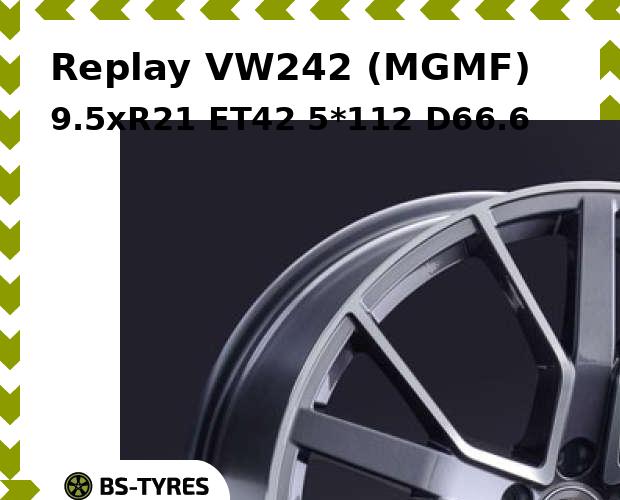 Колесный диск Replay, VW242 (MGMF) 9.5xR21 ET42 5*112 D66.6
Колесный диск Replay, VW242 (MGMF) 9.5xR21 ET42 5*112 D66.6