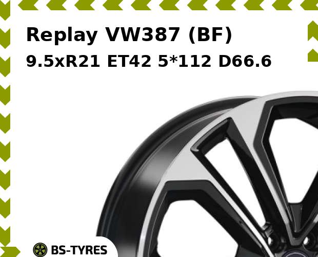 Колесный диск Replay, VW387 (BF) 9.5xR21 ET42 5*112 D66.6
Колесный диск Replay, VW387 (BF) 9.5xR21 ET42 5*112 D66.6