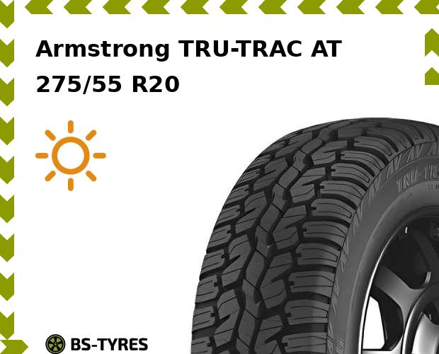 Летние шины Armstrong, TRU-TRAC AT 275/55 R20 117T
Летние шины Armstrong, TRU-TRAC AT 275/55 R20 117T
