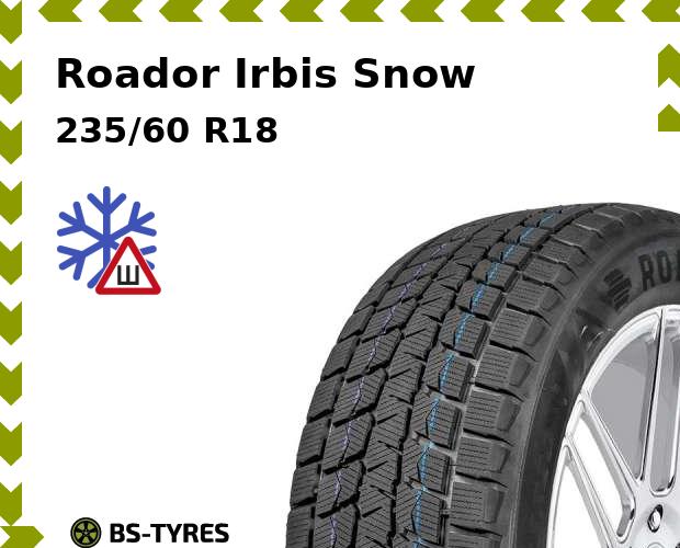 Зимние шины Roador, Irbis Snow 235/60 R18 107S
Зимние шины Roador, Irbis Snow 235/60 R18 107S