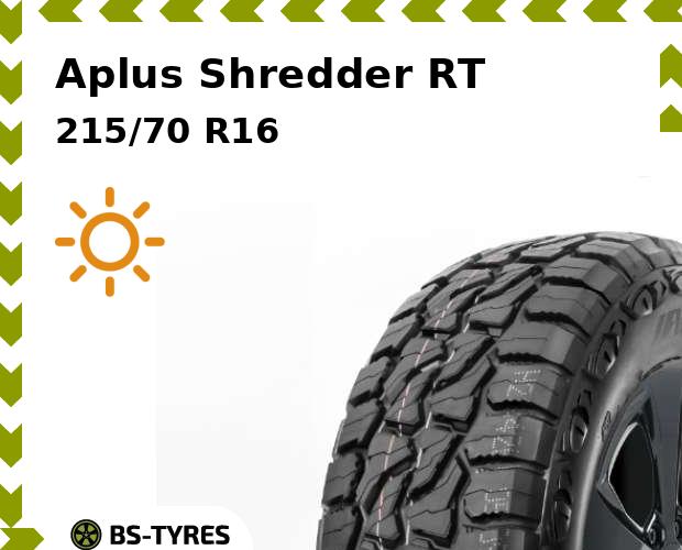 Летние шины Aplus, Shredder RT 215/70 R16C 100/97Q
Летние шины Aplus, Shredder RT 215/70 R16C 100/97Q