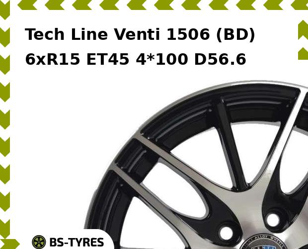 Колесный диск Tech-line, Venti 1506 (BD) 6xR15 ET45 4*100 D56.6
Колесный диск Tech-line, Venti 1506 (BD) 6xR15 ET45 4*100 D56.6