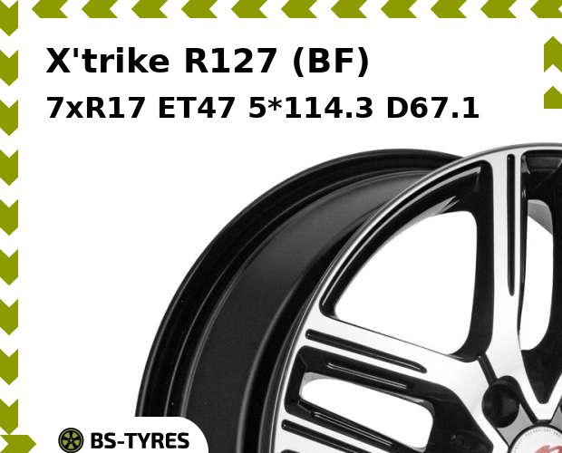 Колесный диск X'trike, R127 (BF) 7xR17 ET47 5*114.3 D67.1
Колесный диск X'trike, R127 (BF) 7xR17 ET47 5*114.3 D67.1