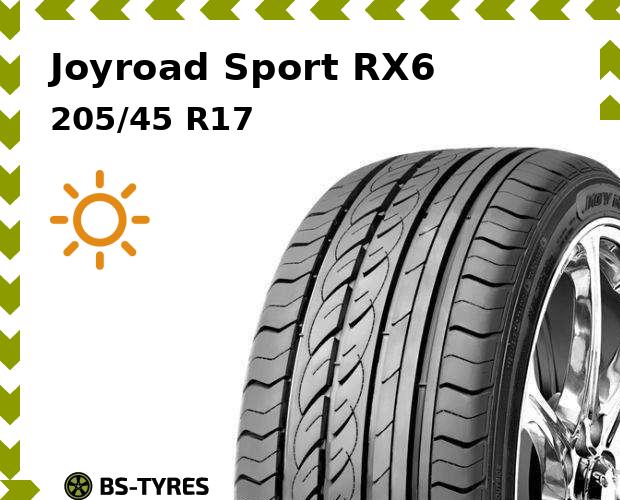 Летние шины Joyroad, Sport RX6 205/45 R17 88W
Летние шины Joyroad, Sport RX6 205/45 R17 88W