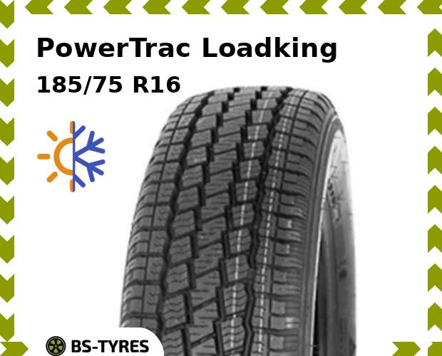 Всесезонные шины PowerTrac, Loadking 185/75 R16C 104/102R
Всесезонные шины PowerTrac, Loadking 185/75 R16C 104/102R