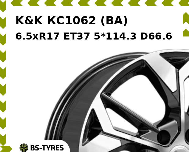 Колесный диск K&K, КС1062 (BA) 6.5xR17 ET37 5*114.3 D66.6
Колесный диск K&K, КС1062 (BA) 6.5xR17 ET37 5*114.3 D66.6