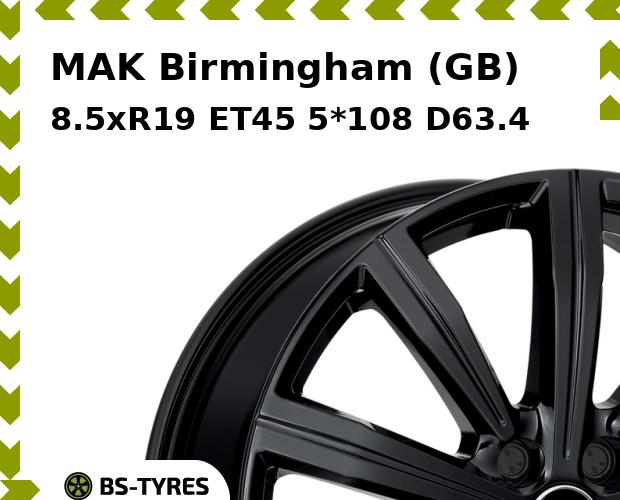 Колесный диск MAK, Birmingham (GB) 8.5xR19 ET45 5*108 D63.4
Колесный диск MAK, Birmingham (GB) 8.5xR19 ET45 5*108 D63.4