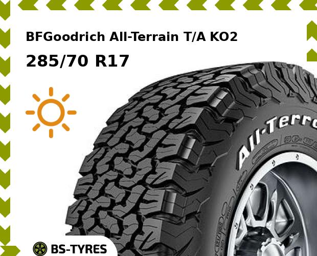 Летние шины BFGoodrich, All-Terrain T/A KO2 285/70 R17C 116/113S
Летние шины BFGoodrich, All-Terrain T/A KO2 285/70 R17C 116/113S