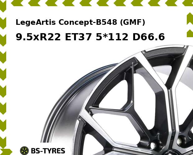 Колесный диск LegeArtis, Concept-B548 (GMF) 9.5xR22 ET37 5*112 D66.6
Колесный диск LegeArtis, Concept-B548 (GMF) 9.5xR22 ET37 5*112 D66.6
