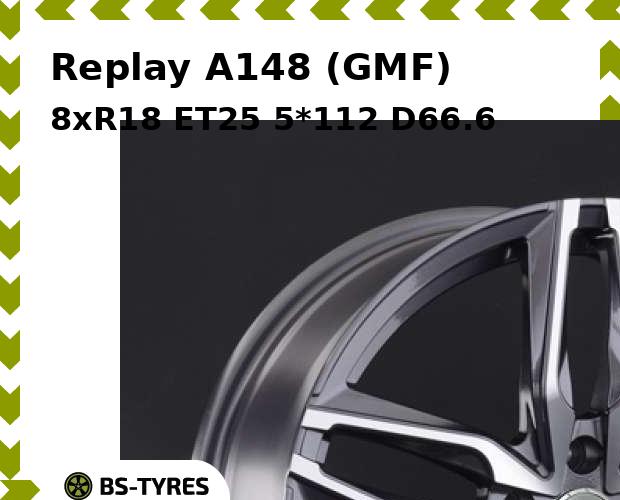 Колесный диск Replay, A148 (GMF) 8xR18 ET25 5*112 D66.6
Колесный диск Replay, A148 (GMF) 8xR18 ET25 5*112 D66.6