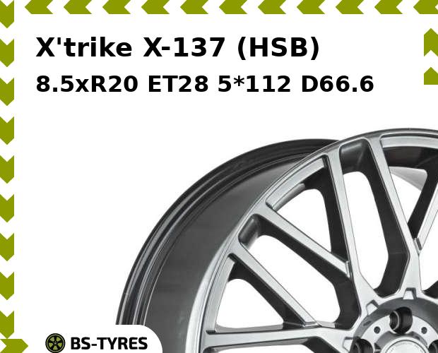 Колесный диск X'trike, X-137 (HSB) 8.5xR20 ET28 5*112 D66.6
Колесный диск X'trike, X-137 (HSB) 8.5xR20 ET28 5*112 D66.6