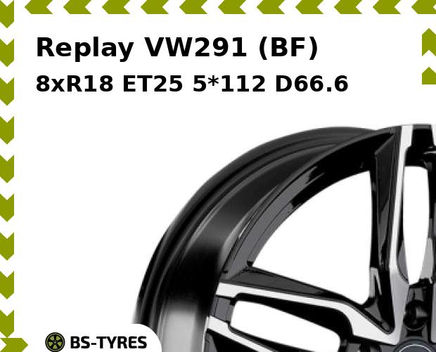 Колесный диск Replay, VW291 (BF) 8xR18 ET25 5*112 D66.6
Колесный диск Replay, VW291 (BF) 8xR18 ET25 5*112 D66.6
