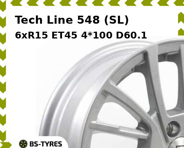 Колесный диск Tech Line, Tech-line 548 (SL) 6xR15 ET45 4*100 D60.1
Колесный диск Tech Line, Tech-line 548 (SL) 6xR15 ET45 4*100 D60.1