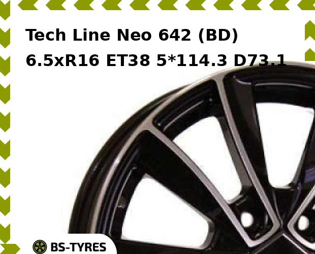 Колесный диск Tech Line, Tech-line Neo 642 (BD) 6.5xR16 ET38 5*114.3 D73.1
Колесный диск Tech Line, Tech-line Neo 642 (BD) 6.5xR16 ET38 5*114.3 D73.1