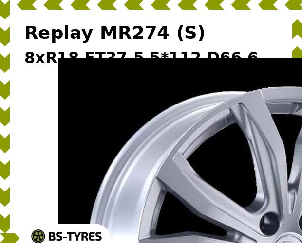 Колесный диск Replay, MR274 (S) 8xR18 ET37.5 5*112 D66.6
Колесный диск Replay, MR274 (S) 8xR18 ET37.5 5*112 D66.6