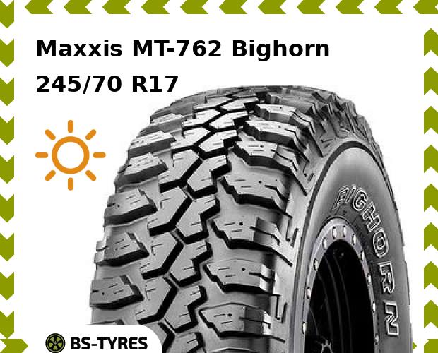 Летние шины Maxxis, MT-762 Bighorn 245/70 R17C 114/110Q
Летние шины Maxxis, MT-762 Bighorn 245/70 R17C 114/110Q